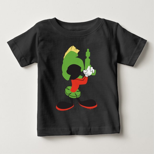T-shirt Pour Bébé MARVIN MARTIAN™ Silhouette avec Raygun (Devant)