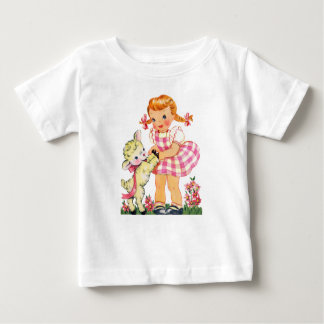 T-shirt Pour Bébé Mary Little Lamb Nursery Rhyme fille avec cheveux