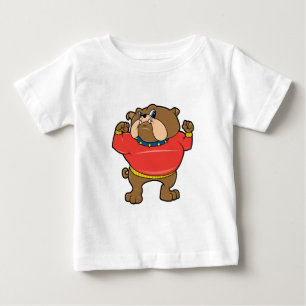 T-shirt Pour Bébé Mascotte de bouledogue