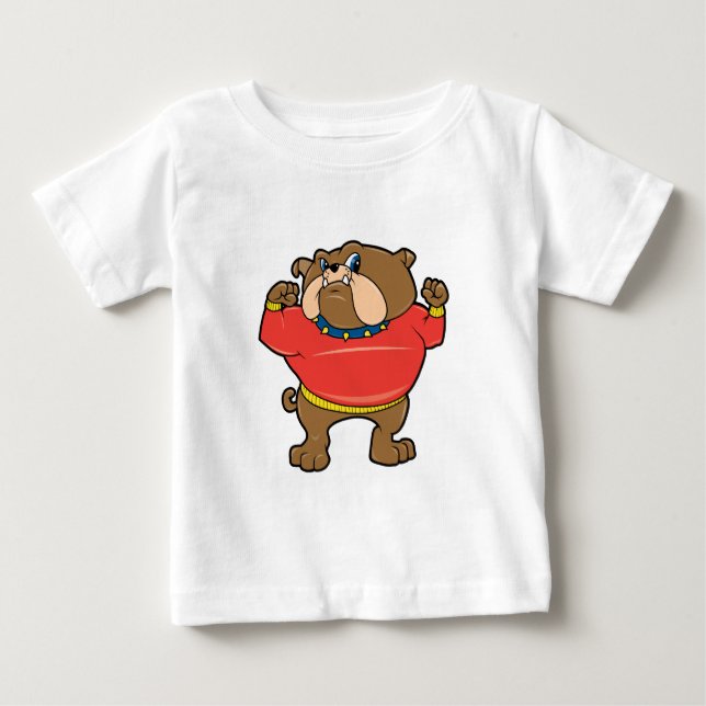 T-shirt Pour Bébé Mascotte de bouledogue (Devant)