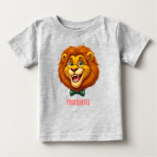 T-shirt Pour Bébé Mascotte de lion adorable avec nœud papillon pour