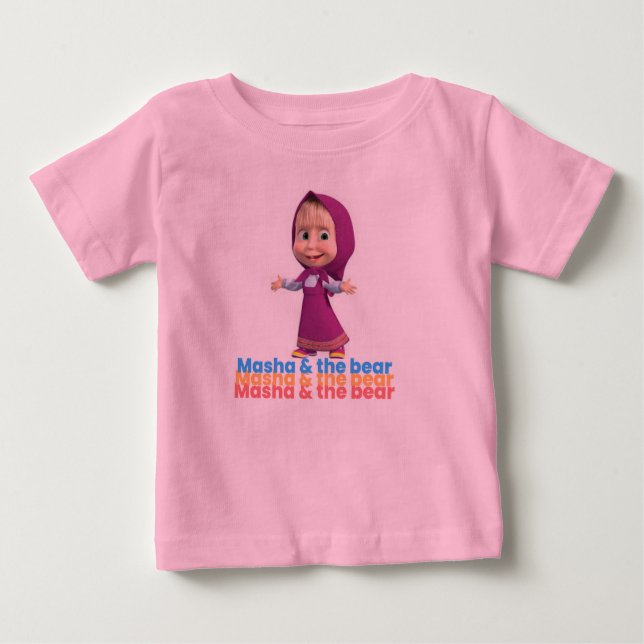T-shirt Pour Bébé Masha & l'ours (Devant)