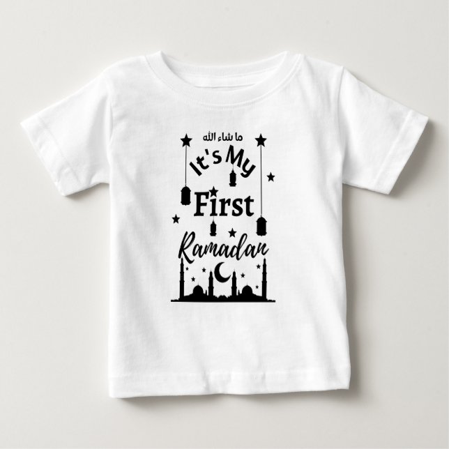 T-shirt Pour Bébé Masha'allah C'est mon premier Ramadan (Devant)