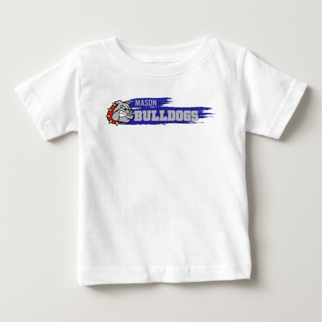 T-shirt Pour Bébé Mason Bulldogs #6 (Devant)