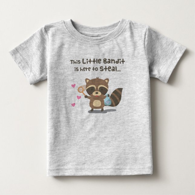 T-shirt Pour Bébé Masque de bandit mignon pour bébés (Devant)