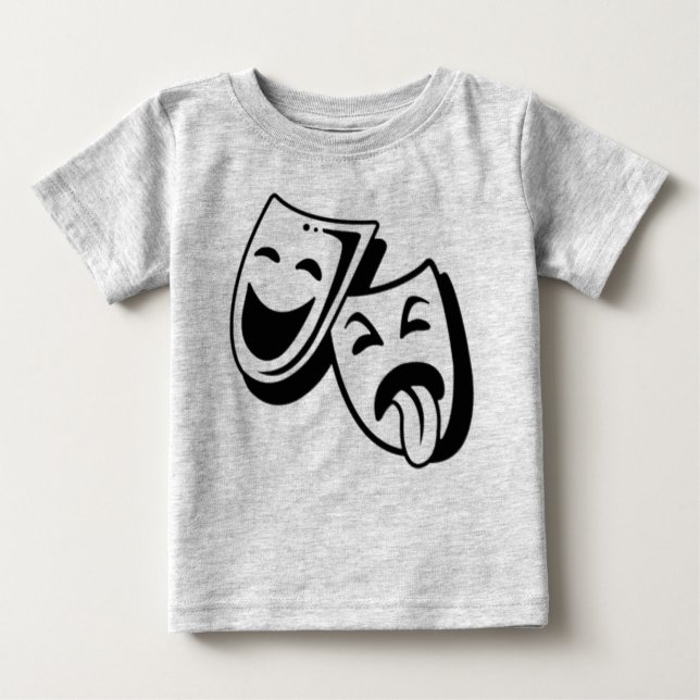 T-shirt Pour Bébé Masques de comédie et de tragédie (Devant)