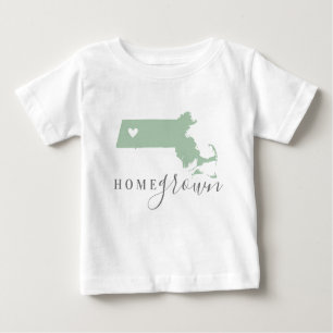 T-shirt Pour Bébé Massachusetts Maison cultivée   État des couleurs 