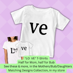 T-shirt Pour Bébé Matching mère fille bébé amour coeur
