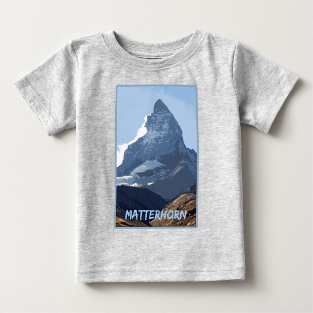 T-shirt Pour Bébé Matterhorn Mountain Design, Zermatt, Suisse (Devant)
