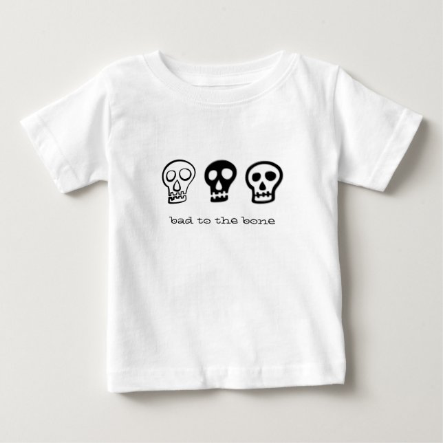 T-shirt Pour Bébé Mauvais à l'os (Devant)