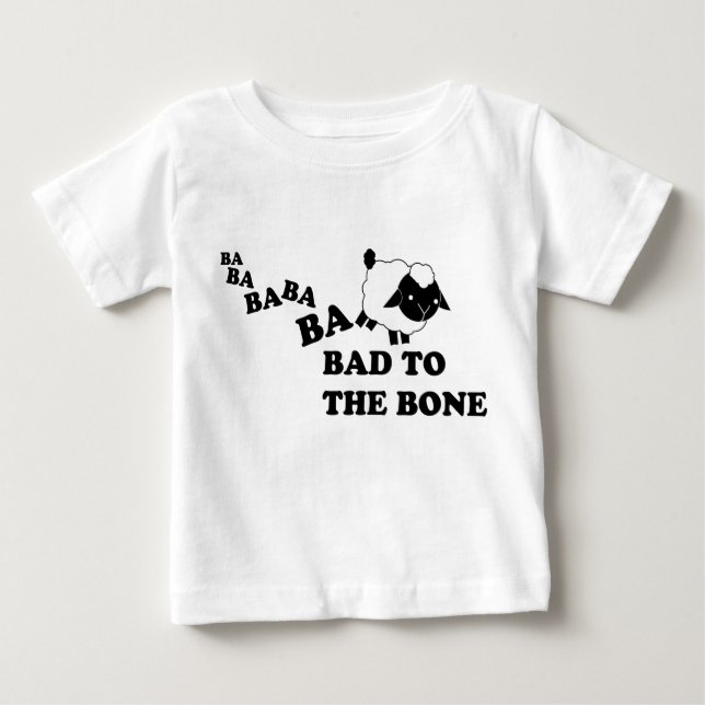 T-shirt Pour Bébé Mauvais pour le mouton osseux. (Devant)