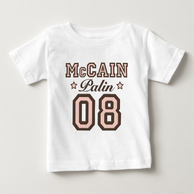T-shirt Pour Bébé McCain Palin 08 Toddler Long Tee - shirt (Devant)