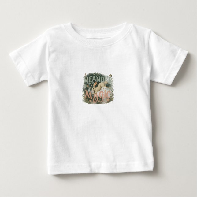 T-shirt Pour Bébé Meander Magique. (Devant)