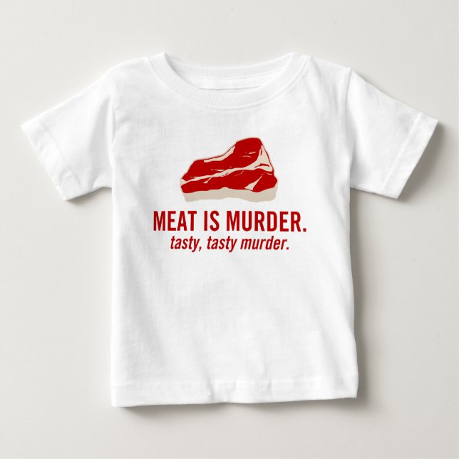 T-shirt Pour Bébé Meat is Murder (Devant)