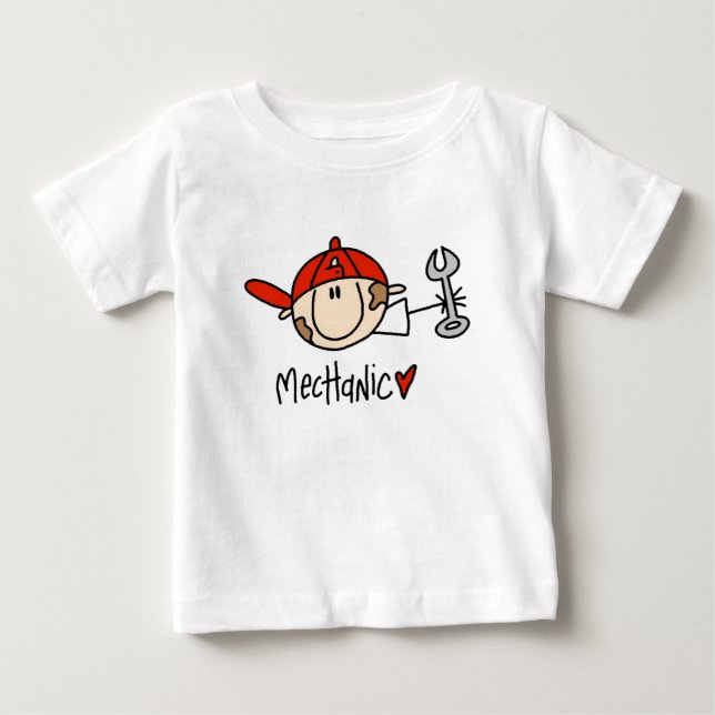 T-shirt Pour Bébé Mécanicien (Devant)