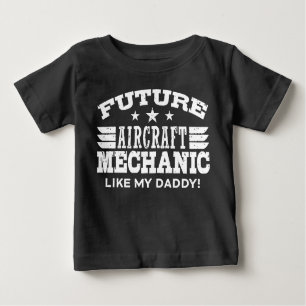 T-shirt Pour Bébé Mécanicien Aéronefs Futurs Comme Mon Papa
