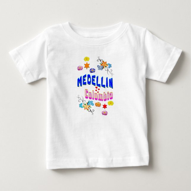 T-shirt Pour Bébé Medellin Colombie (Devant)