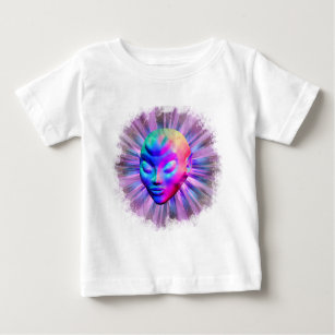 T-shirt Pour Bébé Méditation Alien psychédélique