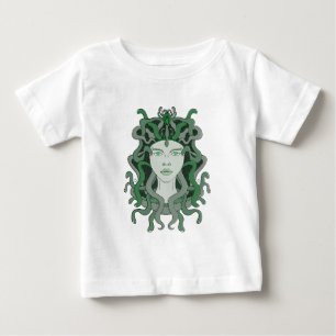 T-shirt Pour Bébé Meduse Gorgo Serpent Gorgone Monstre Mythologie Gr