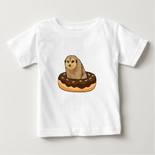 T-shirt Pour Bébé Meerkat avec Donut