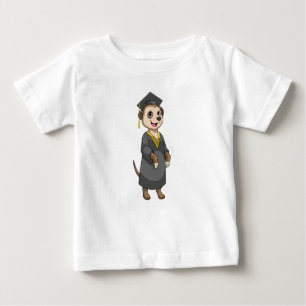 T-shirt Pour Bébé Meerkat comme étudiant avec diplôme