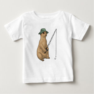 T-shirt Pour Bébé Meerkat Fishing Fisher