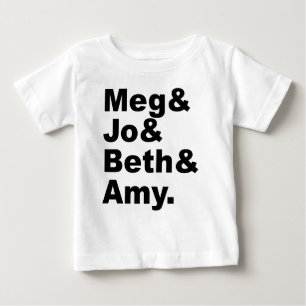 T-shirt Pour Bébé Meg & Jo & Beth & Amy   Littérature des petites fe