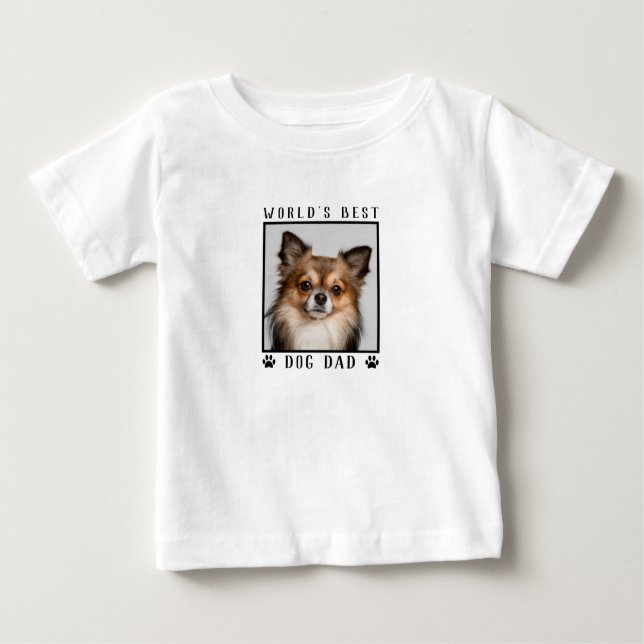 T-shirt Pour Bébé Meilleur chien papa Empreintes de pattes du monde  (Devant)