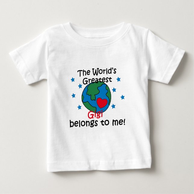 T-shirt Pour Bébé Meilleur Gigi appartient à moi (Devant)