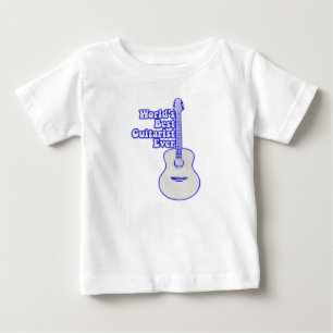 T-shirt Pour Bébé Meilleur guitariste du monde. bleu vintage