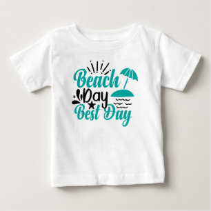 T-shirt Pour Bébé Meilleur Jour De Plage-68634
