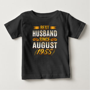 T-shirt Pour Bébé Meilleur Mari Depuis Août 1955 Drôle D'anniversair