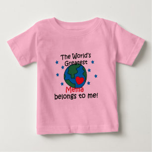 T-shirt Pour Bébé Meilleur Mema appartient à moi