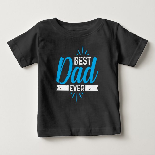 T-shirt Pour Bébé Meilleur papa jamais (Devant)