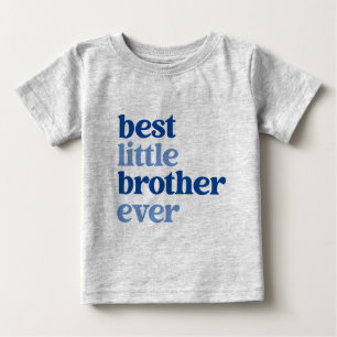 T-shirt Pour Bébé Meilleur Petit Frère jamais gris avec le texte ble