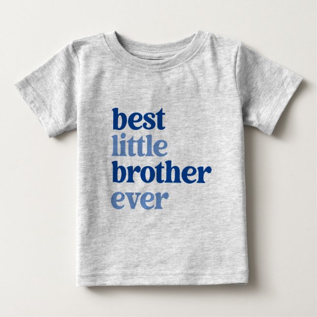 T-shirt Pour Bébé Meilleur Petit Frère jamais gris avec le texte ble (Devant)
