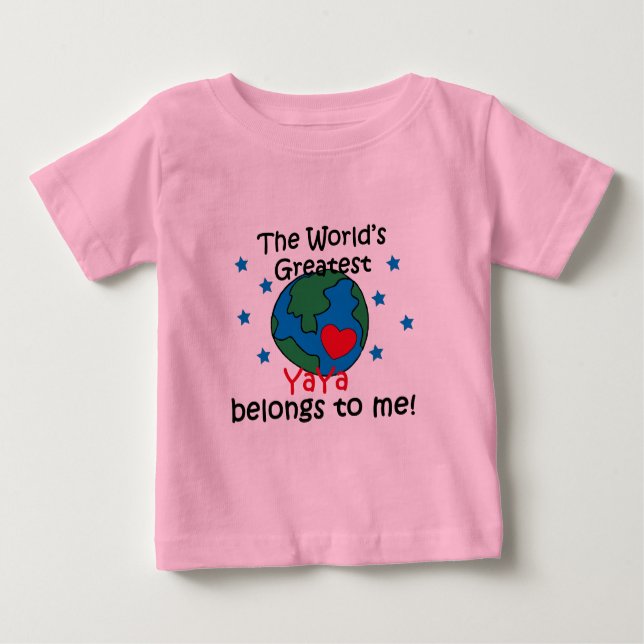 T-shirt Pour Bébé Meilleur YaYa appartient à moi (Devant)