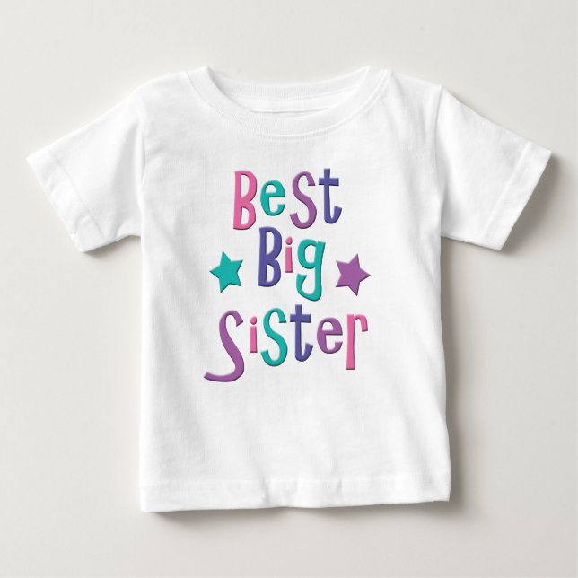 T-shirt Pour Bébé Meilleure grande soeur (Devant)