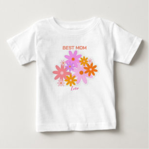 T-shirt Pour Bébé Meilleure maman jamais Floral Baby Tee