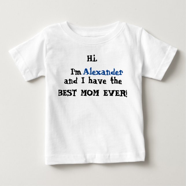 T-shirt Pour Bébé Meilleure maman Sentimentaire jamais dit avec du t (Devant)