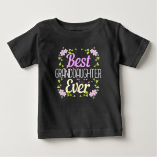 T-shirt Pour Bébé Meilleure petite fille jamais - Floral