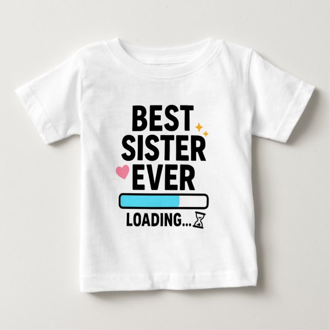 T-shirt Pour Bébé Meilleure Sœur à Venir  (Devant)