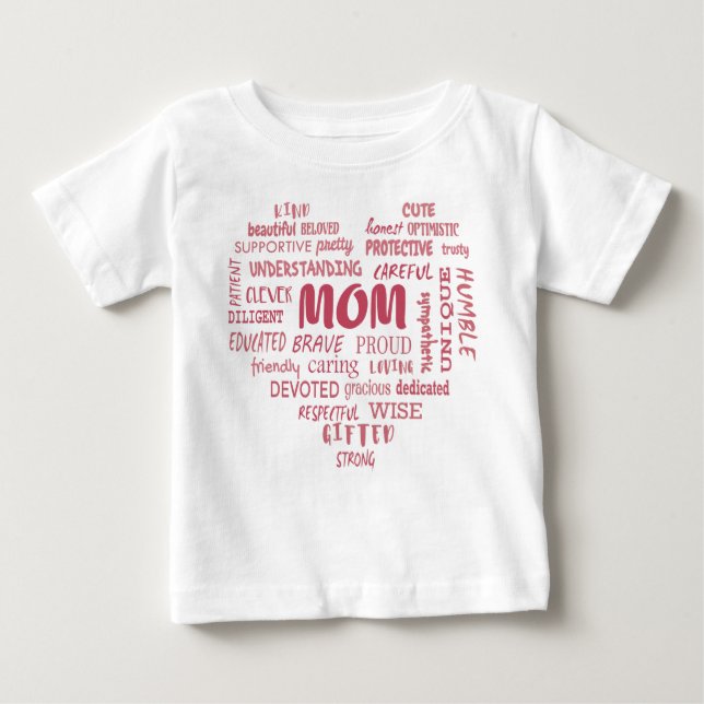 T-shirt Pour Bébé Meilleures qualités de mère et caractéristiques de (Devant)