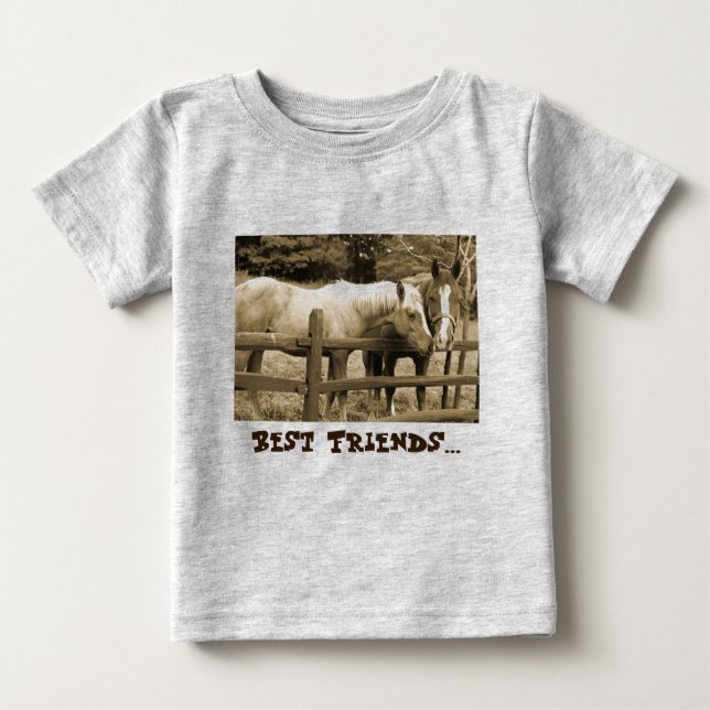 T-shirt Pour Bébé Meilleurs amis (Devant)
