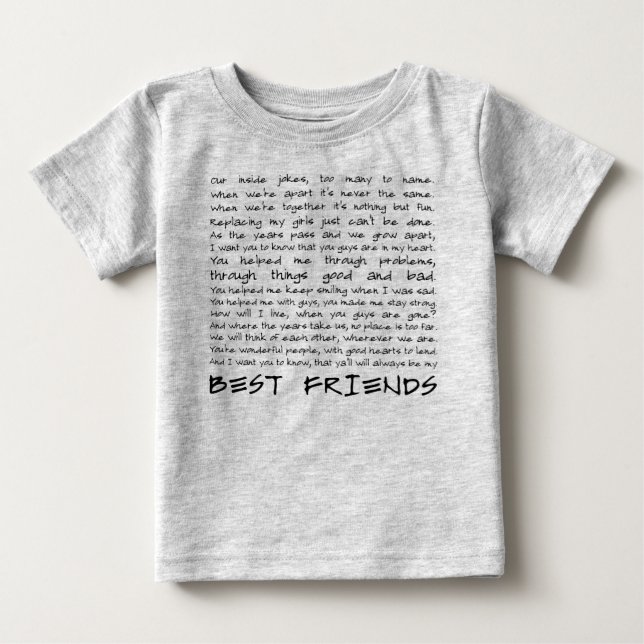 T-shirt Pour Bébé Meilleurs amis (Devant)