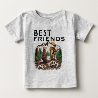 T-shirt Pour Bébé Meilleurs amis camping