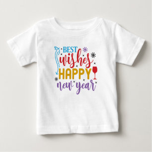 T-shirt Pour Bébé Meilleurs Vœux Bonne Année Design-80967