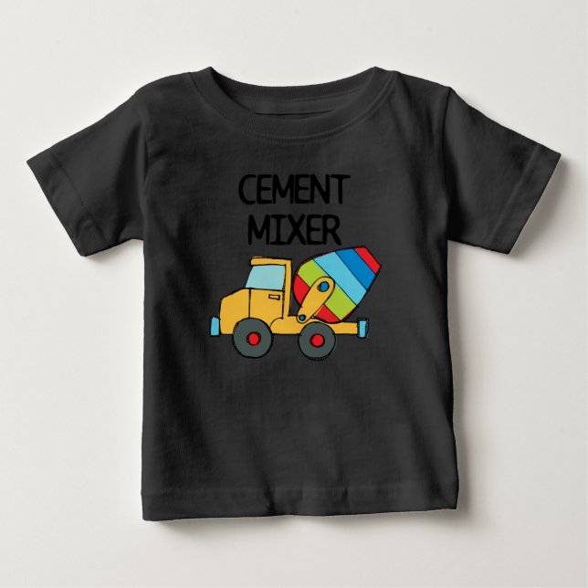 T-shirt Pour Bébé Mélangeur de ciment (Devant)