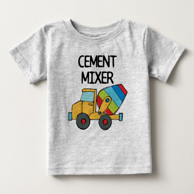 T-shirt Pour Bébé Mélangeur de ciment (Devant)
