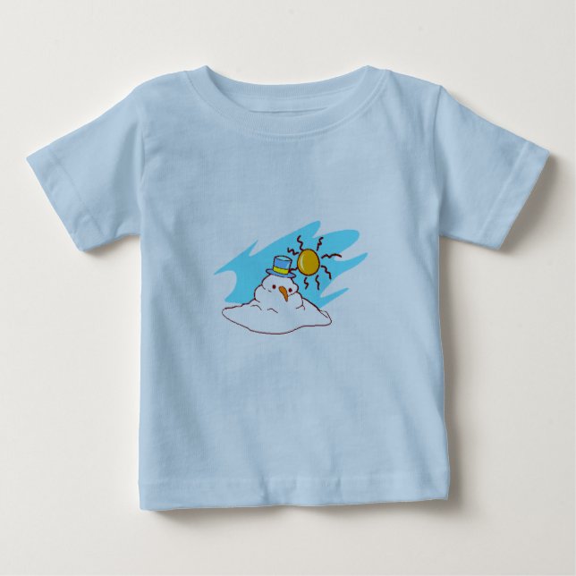 T-shirt Pour Bébé Melting Snowman - (Devant)